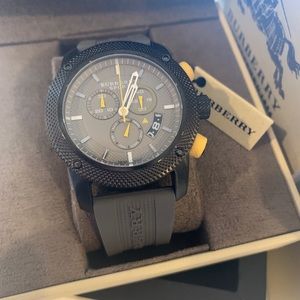Burberry Men Sport Chronograph Rubber Watch BU7713